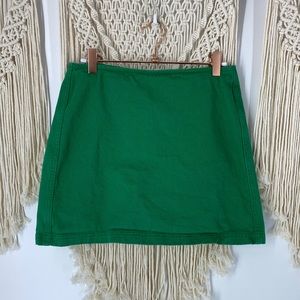 Urban Outfitters BDG Kelly Green Denim Mini Skirt